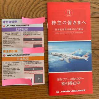 ジャル(ニホンコウクウ)(JAL(日本航空))のJAL 株主優待券×2枚(その他)