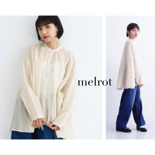 メルロー(merlot)のmerlot ストライプ柄フレアブラウス(シャツ/ブラウス(長袖/七分))