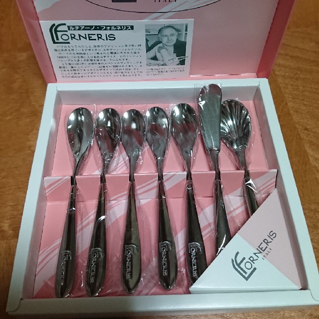 ルチアーノ・フォルネリス (イタリア) ティースプーン セット。バターナイフ。の通販 by フィガロ22's shop|ラクマ