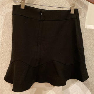 韓国製　ミニスカート　フリル　ブラック(ミニスカート)