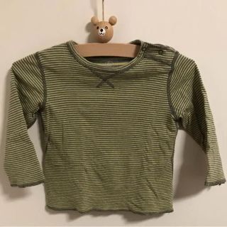 プチバトー(PETIT BATEAU)のプチバトー ロンT カットソー ボーダー リバーシブル 24M 86センチ(Tシャツ/カットソー)