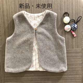 ボンポワン(Bonpoint)の【新品・未使用】ハンドメイド  ベスト(ジャケット/上着)