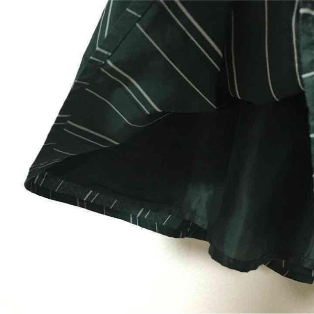 ストライプ★ふんわりギャザースカート レディースのスカート(ひざ丈スカート)の商品写真