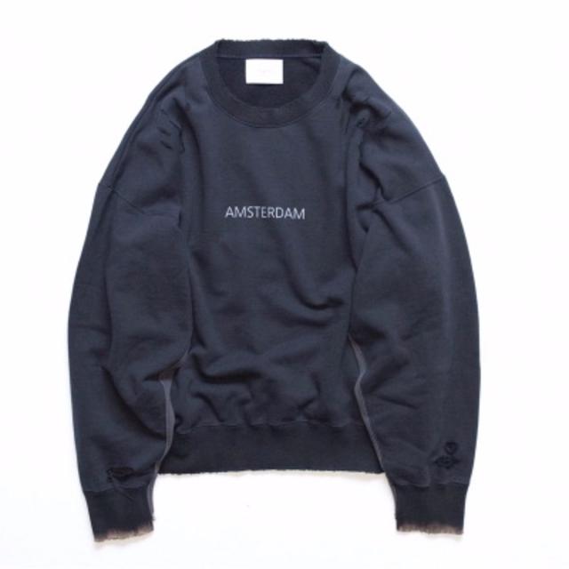 メンズ stein OVERSIZED REBUILD SWEAT LS (NAVY) ショッピング大特価