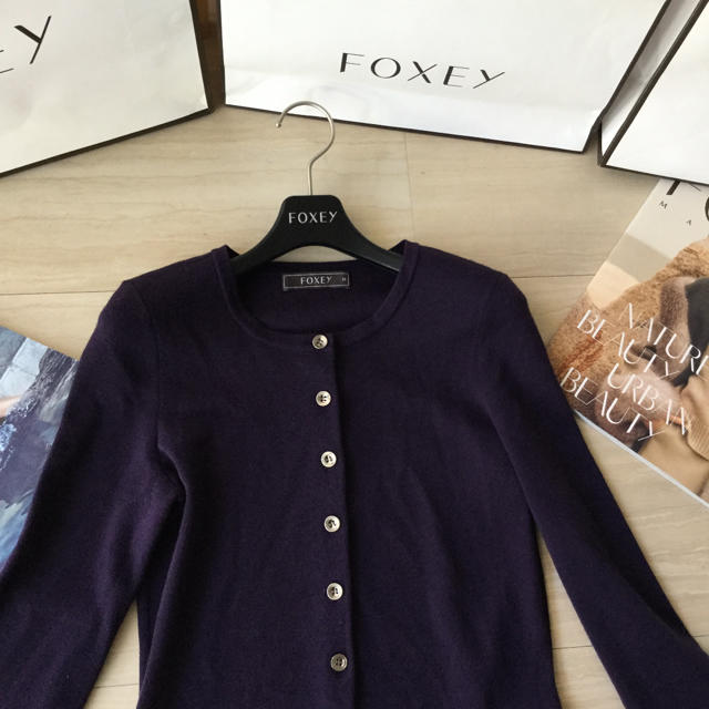 ♡FOXEY フォクシー ロングノーブルカーディガン♡ - electrabd.com