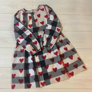 バーバリー(BURBERRY)の【未使用品】BURBERRY CHILDREN ハート ワンピース 8Y128㎝(ワンピース)