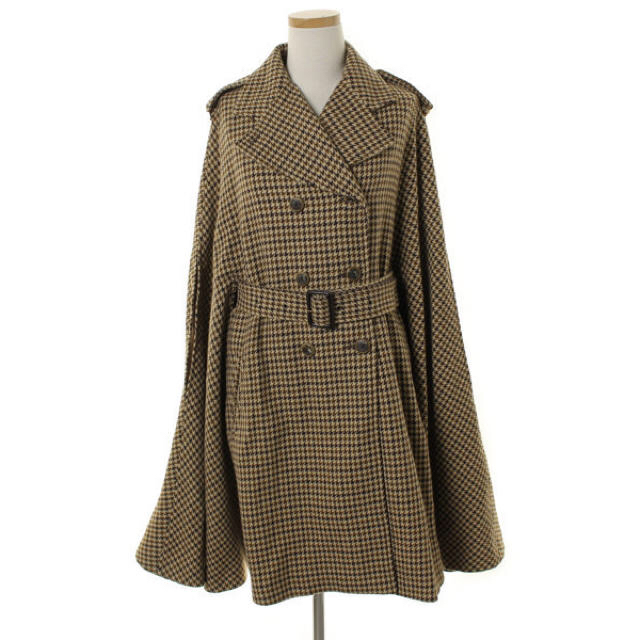 RED VALENTINO 総柄ウールポンチョコート - ポンチョ