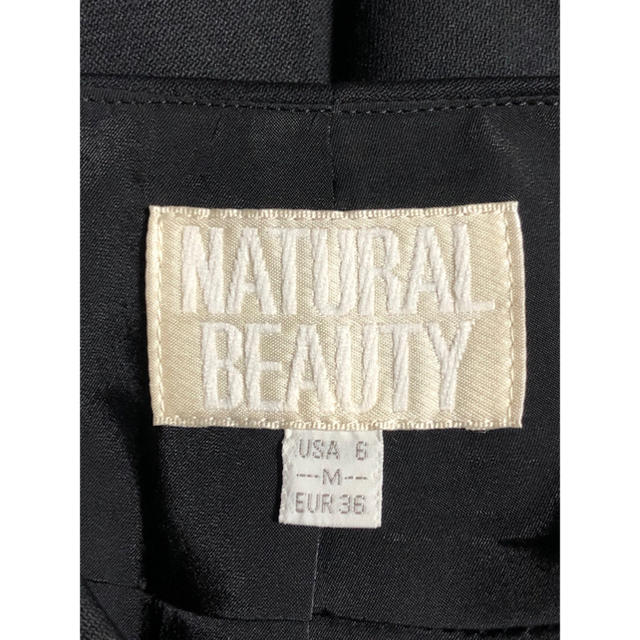 NATURAL BEAUTY(ナチュラルビューティー)のナチュラルビューティー ミディ丈 スカート ウール素材 ブラック 36 used レディースのスカート(ひざ丈スカート)の商品写真