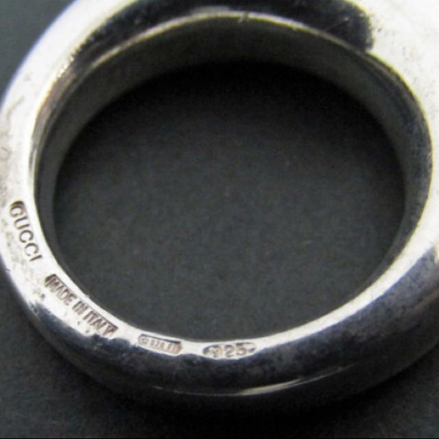 在庫限り】 正規品 GUCCI 12号 シンプル リング シルバー925 指輪 
