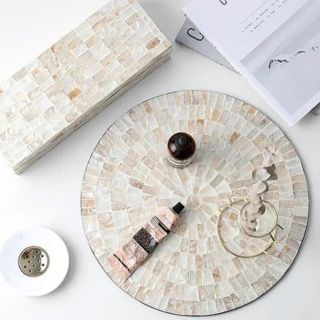 ザラホーム(ZARA HOME)のマザーオブパール インテリア デコレーションシェルトレイ(置物)