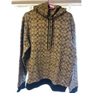 ☆正規店購入新品★ コーチ シグネチャー スウェットパーカー レア L フーディ