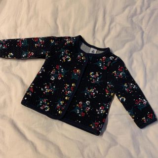 プチバトー(PETIT BATEAU)の美品　プチバトー　キルティングジャケット　18m (カーディガン/ボレロ)