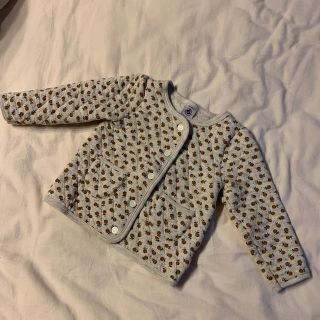 プチバトー(PETIT BATEAU)の美品　プチバトー　キルティングジャケット　24m (カーディガン/ボレロ)