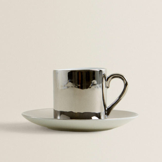 ザラホーム(ZARA HOME)のZARA home ポーセリン製 コーヒーカップ＆ソーサ―  2個セット(食器)