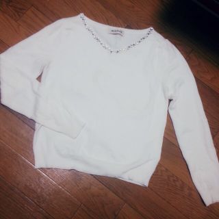 ミッシュマッシュ(MISCH MASCH)のミッシュマッシュ♡ビジューVネックニット(ニット/セーター)