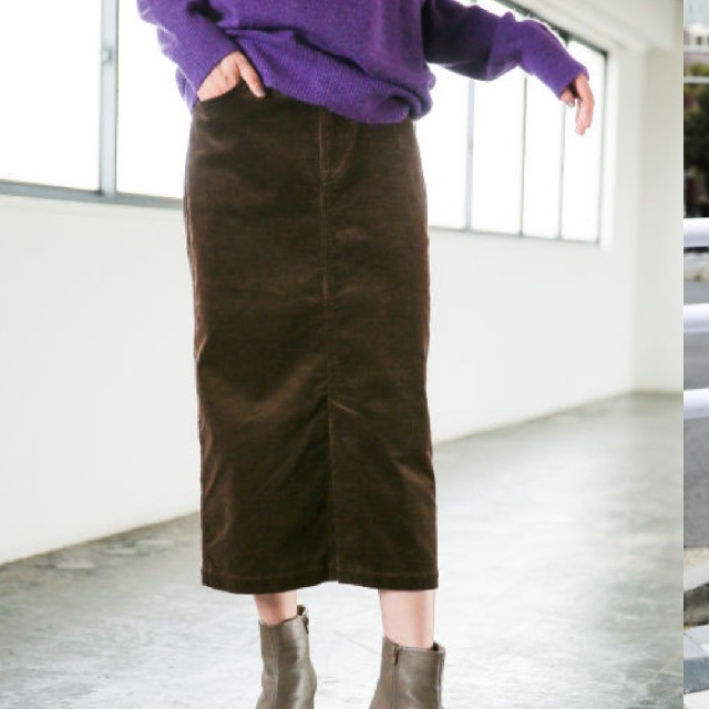 niko and...(ニコアンド)のストレッチコーデュロイスカート レディースのスカート(ロングスカート)の商品写真