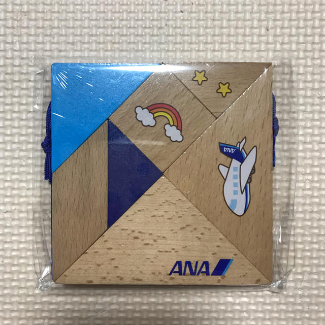 ANA(全日本空輸)(エーエヌエー(ゼンニッポンクウユ))のANA 知育おもちゃ 木製 能育タングラム キッズ/ベビー/マタニティのおもちゃ(知育玩具)の商品写真