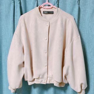 ザラ(ZARA)のZARAスエード風ボンバージャケットオーバーサイズコートジャンバーブルゾン(ブルゾン)