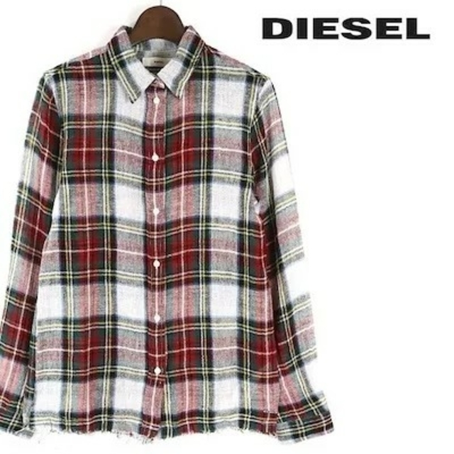 DIESEL(ディーゼル)のディーゼル DIESEL 新品 長袖シャツ ガーゼ素材 チェック柄 ネルシャツ レディースのトップス(シャツ/ブラウス(長袖/七分))の商品写真