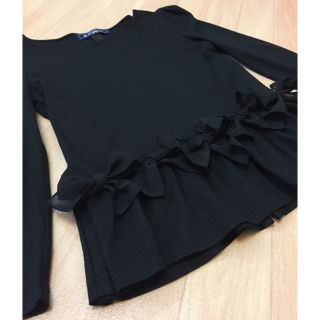 エムズグレイシー(M'S GRACY)の《美品》リボンデザインカットソー(カットソー(長袖/七分))