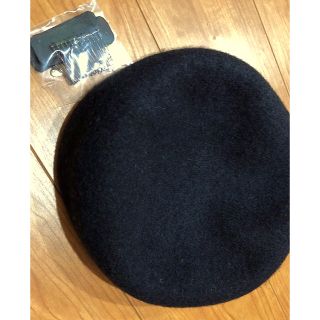 シマムラ(しまむら)のベレー帽 プチプラのあや  黒 ブラック 帽子  ニット帽(ハンチング/ベレー帽)