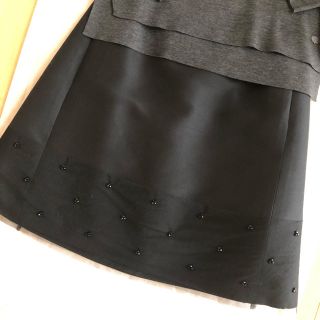 フォクシー(FOXEY)のご専用♡極美品♡フォクシー ♡スカート♡38♡ブラック(ひざ丈スカート)