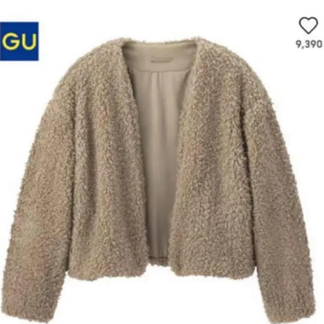 GU(ジーユー)のGU ボアブルゾン ブラウン レディースのジャケット/アウター(ブルゾン)の商品写真