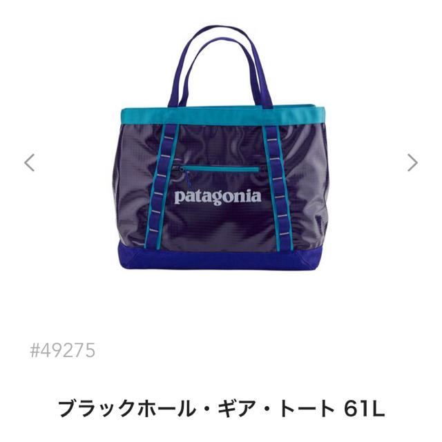 公式完売✭Patagonia✭ブラックホールギアトート 61L アウトドア