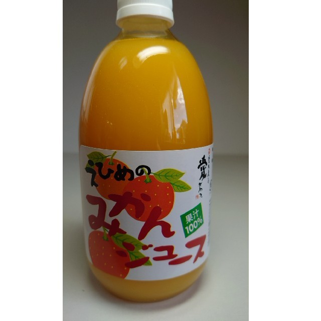 愛媛県産ストレート果汁１００％みかんジュース500ml×12本入りです。 食品/飲料/酒の食品(フルーツ)の商品写真