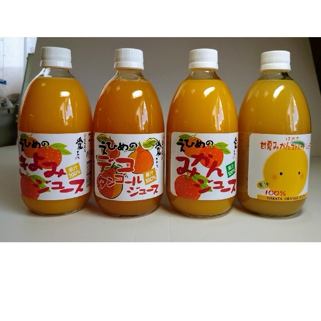 愛媛県産ストレート果汁１００％みかんジュース500ml×12本入りです。 食品/飲料/酒の食品(フルーツ)の商品写真