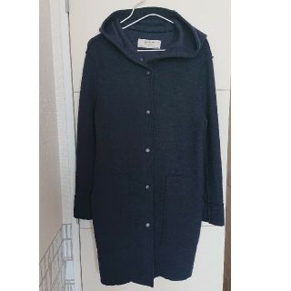 ザラ(ZARA)のAKARI様専用☆ザラ zara フードコート ウール ネイビー(ダッフルコート)