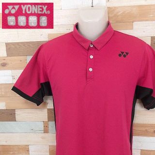 ヨネックス(YONEX)の【YONEX】 美品 ヨネックス 半袖ポロシャツ ピンク ポリエステル サイズM(ポロシャツ)