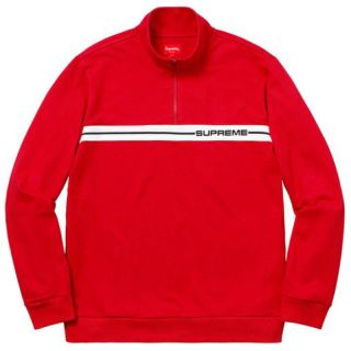 シュプリーム(Supreme)のSupreme Half Zip Warm Up 赤M(スウェット)