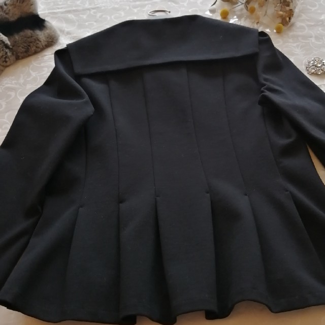バックはプ】 René - 美品♡René ルネ 38 黒 ジャケット カメリアの