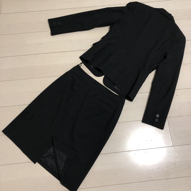 COMME CA ISM(コムサイズム)のコムサイズム スーツ スカートスーツ ブラック リクルート レディースのフォーマル/ドレス(スーツ)の商品写真