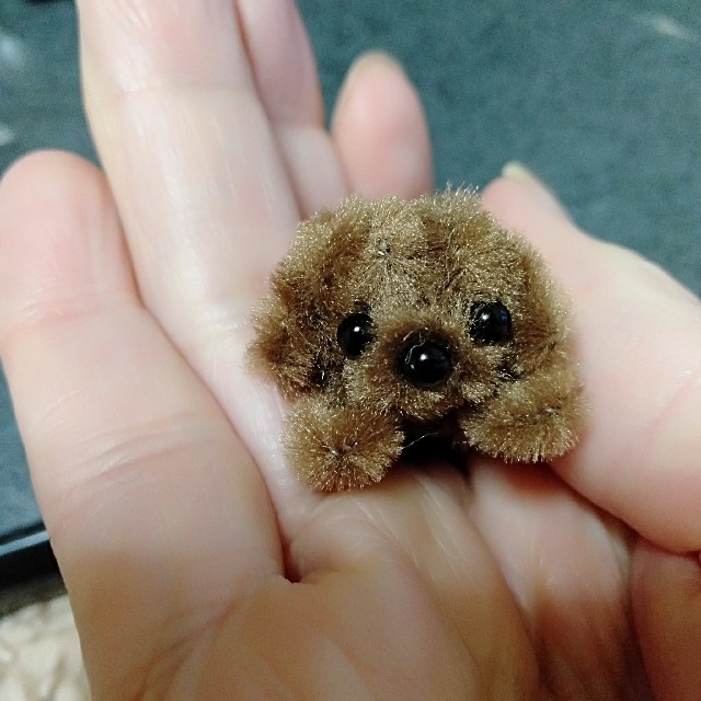 モールアート・モコ濃い茶わんこ2匹セット ハンドメイドのぬいぐるみ/人形(ぬいぐるみ)の商品写真