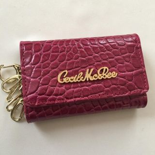 セシルマクビー(CECIL McBEE)の新品 セシルマクビー クロコ型 キーケース パープルピンク(キーケース)