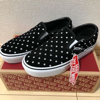 ヴァンズ(VANS)のVANS Classic ドット スリッポン ブラック 24.0cm(スニーカー)