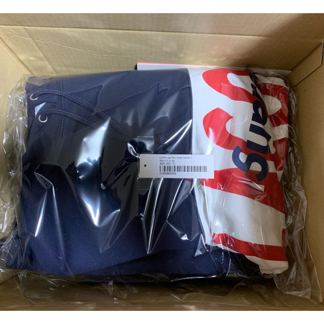 【新品未開封・納品書】Supreme Lacoste Hoodie Navy L