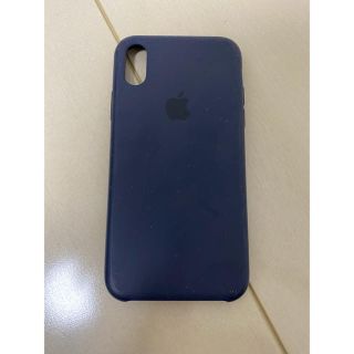 アイフォーン(iPhone)のiPhone xs 純正シリコンケース ミッドナイトブルー(iPhoneケース)