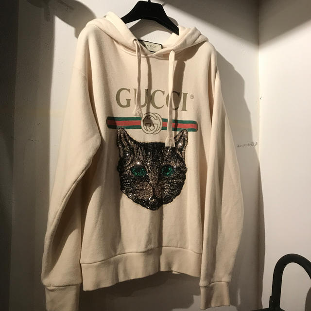 ネット限定】 G - GUCCI グッチ パーカー トレーナー 猫刺繍