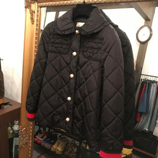 グッチ(Gucci)のGUCCI グッチ 羊毛 ジャケット ブラック 美品(ムートンコート)