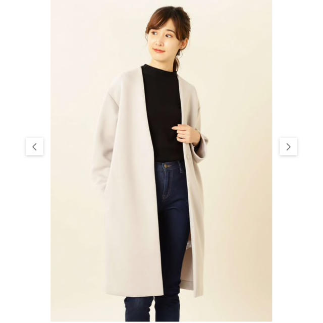 NATURAL BEAUTY BASIC(ナチュラルビューティーベーシック)の専用 NATURAL BEAUTY BASIC ダンボールニットカラーレスコート レディースのジャケット/アウター(ロングコート)の商品写真