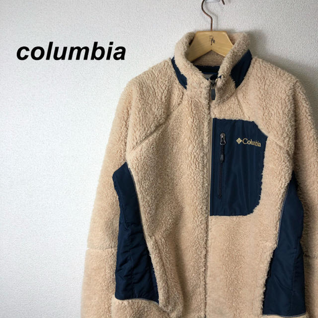 【美品】columbia コロンビア　フリース　ブルゾン　ホワイト