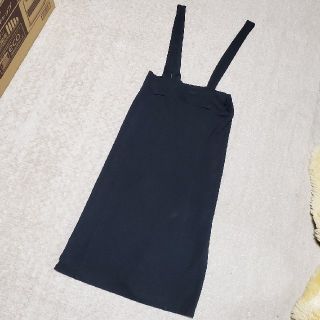 エイチアンドエム(H&M)のH&M　サロペット風　黒スカート　(サロペット/オーバーオール)