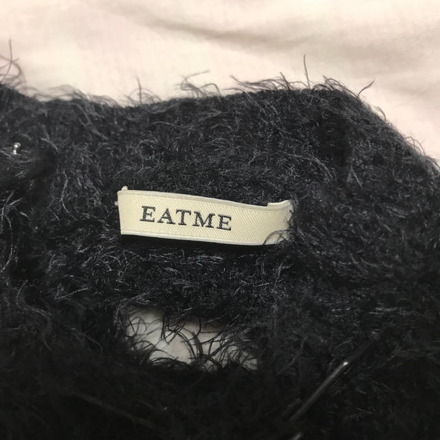 EATME(イートミー)のイートミー オフショルニット 黒 レディースのトップス(ニット/セーター)の商品写真