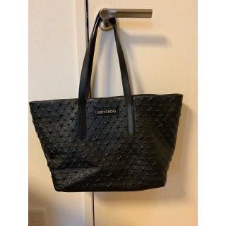 ジミーチュウ(JIMMY CHOO)のJIMMYCHOO レディースエンボスドスターSOFIA Mサイズ ブラック(トートバッグ)