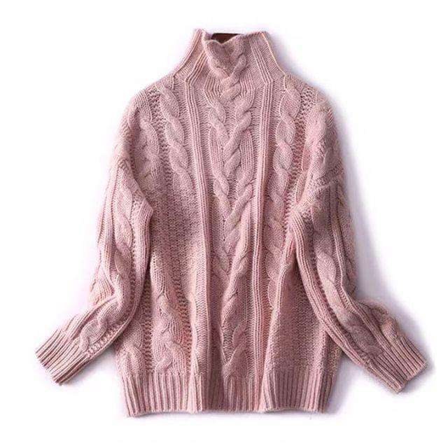 高品質ミンクカシミヤとろける柔らかく暖かいニットセーター ピンク Mサイズの通販 by 💓プリンセスでお買い物💓｜ラクマ