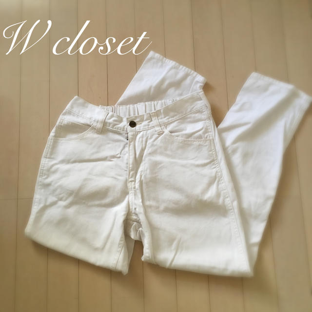 w closet(ダブルクローゼット)のW closet ホワイト デニム レディースのパンツ(デニム/ジーンズ)の商品写真