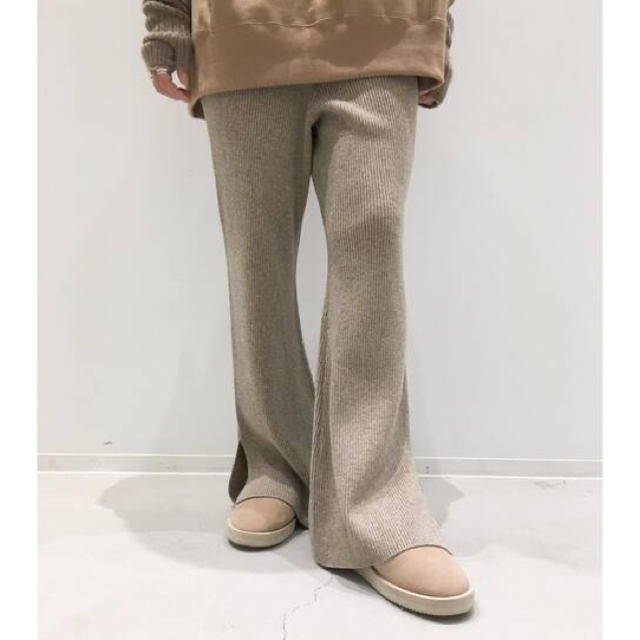 L'Appartement  KNIT PANTS ベージュ　34レディース